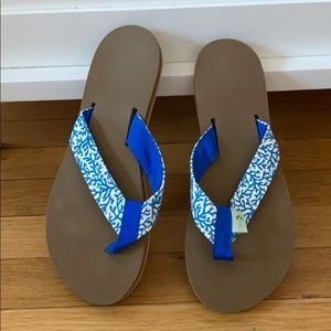 Svig flip flop size 10 blue coral like new